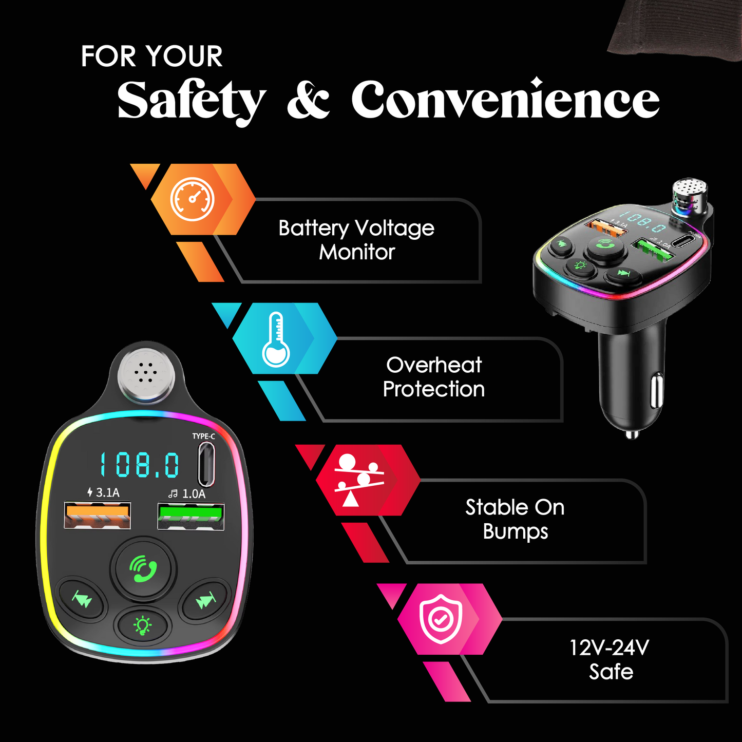 Bluetooth FM Transmitter by BloomCar