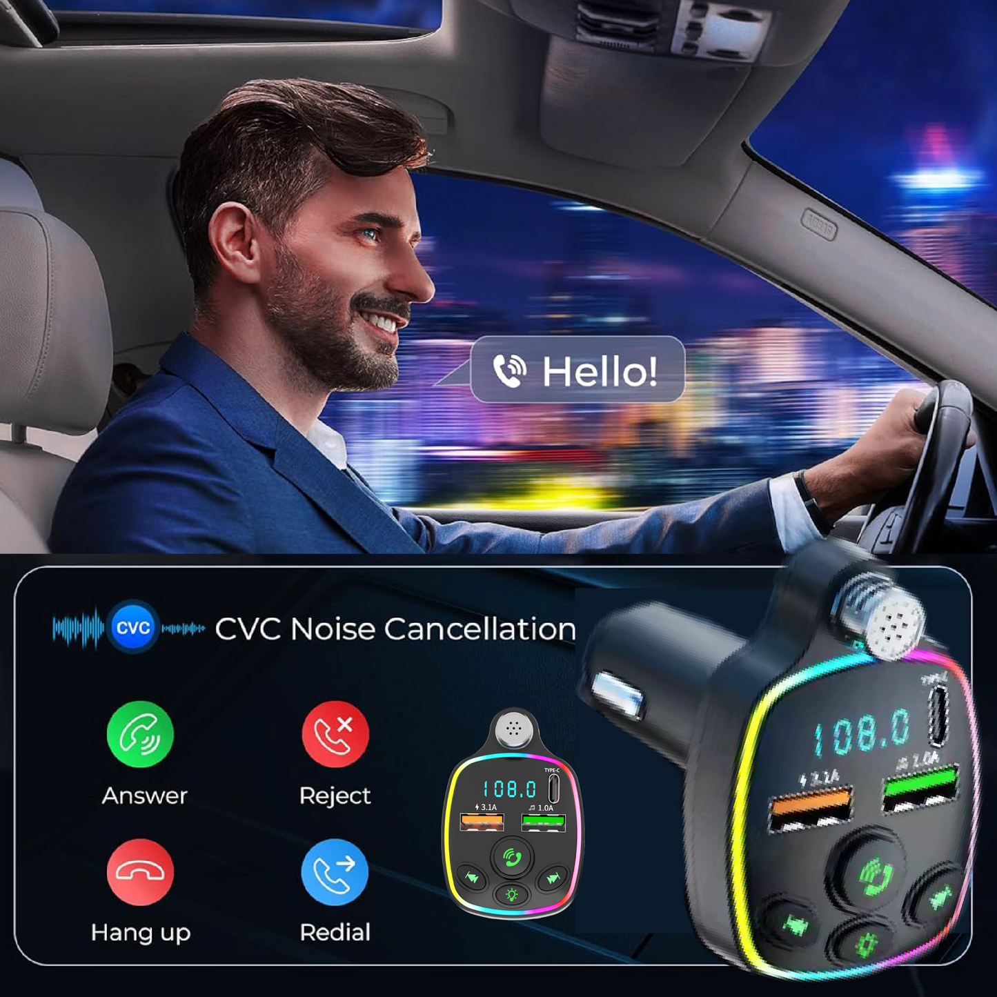 Bluetooth FM Transmitter by BloomCar