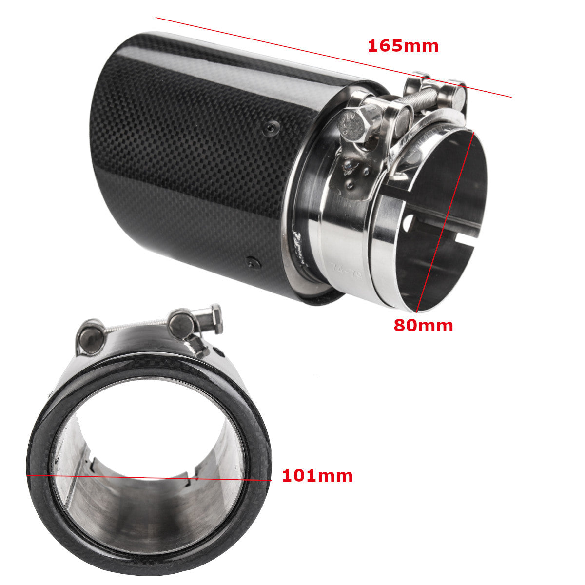 BloomCar™ Fiber Carbon Exhaust (2.5 inch)